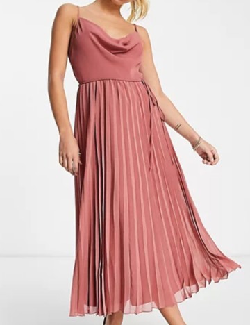 Rochie midi ASOS, roz pudra