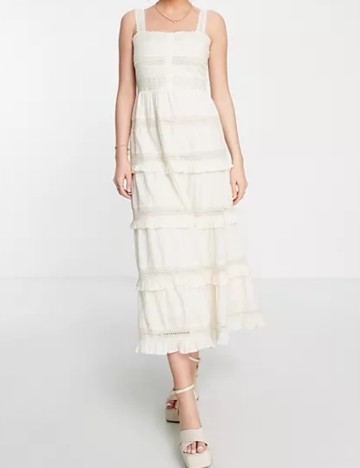Rochie maxi ASOS, crem