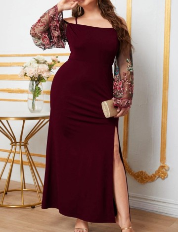Rochie maxi Shein Curve+, vișiniu
