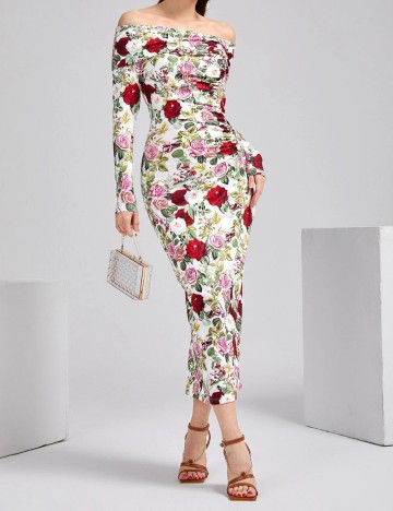 Rochie maxi Shein, mix culori