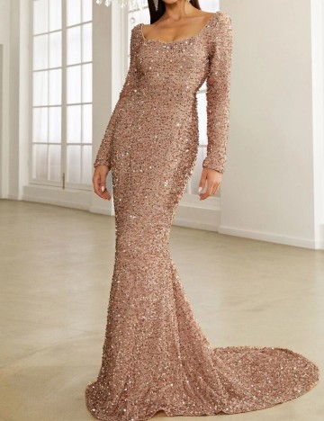 Rochie de ocazie Shein, bej