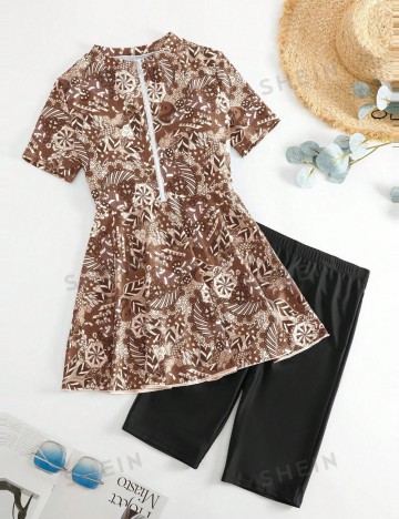 Costum de baie Shein, mix culori