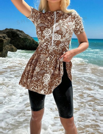 Costum de baie Shein, mix culori