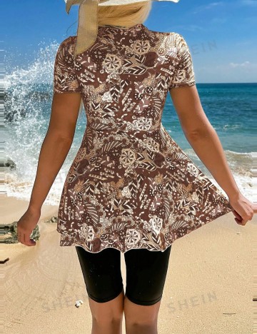Costum de baie Shein, mix culori