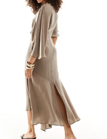 Rochie midi ASOS, bej