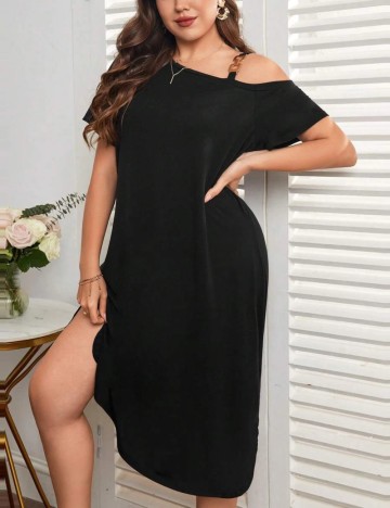 Rochie midi Shein Curve+, negru