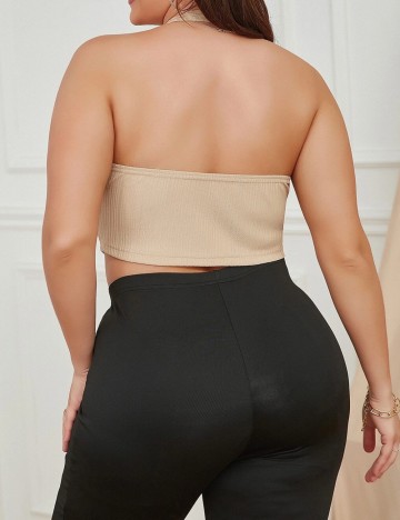 Top Shein Curve+, bej
