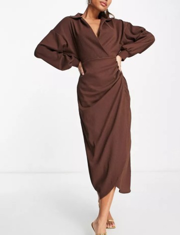 Rochie midi ASOS, maro