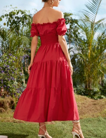 Rochie midi Shein, roșu
