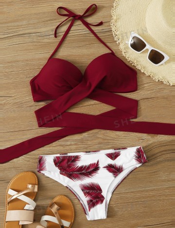 Costum de baie Shein, mix culori