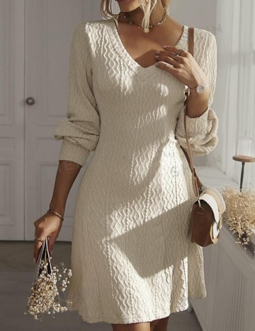 Rochie midi Shein, crem