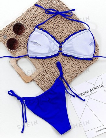 Costum de baie Shein, albastru