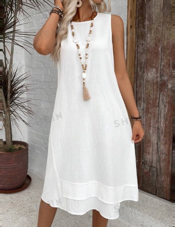 Rochie midi Shein, alb