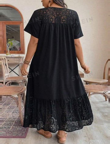 Rochie midi Shein Curve+, negru