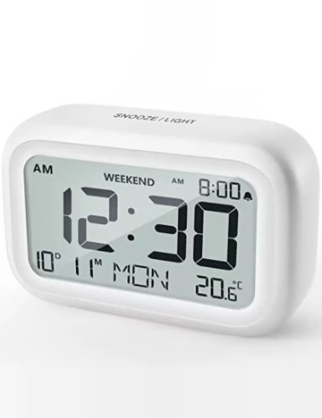 Ceas digital cu alarmă DOOMAY, alb