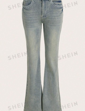 Jeans Romwe by Shein, gri deschis