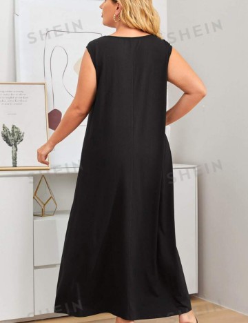 Rochie maxi Shein Curve+, negru