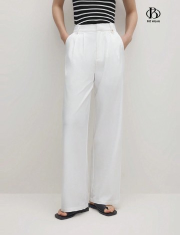 Pantaloni Shein, alb