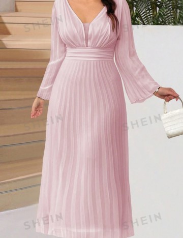 Rochie maxi Shein Curve+, roz
