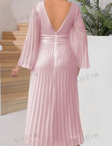 Rochie maxi Shein Curve+, roz