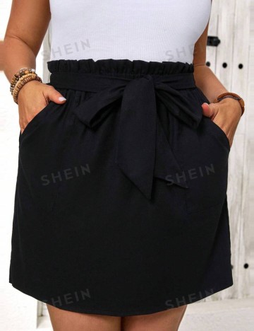 Fustă mini Shein Curve+, negru