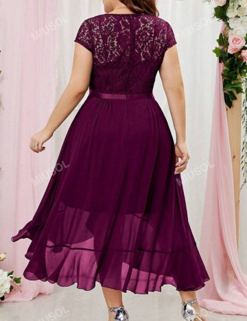 Rochie midi Shein Curve+, vișiniu