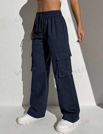 Pantaloni cargo Shein, albastru