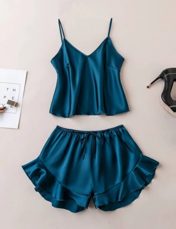Compleu pijamale Shein, turcoaz