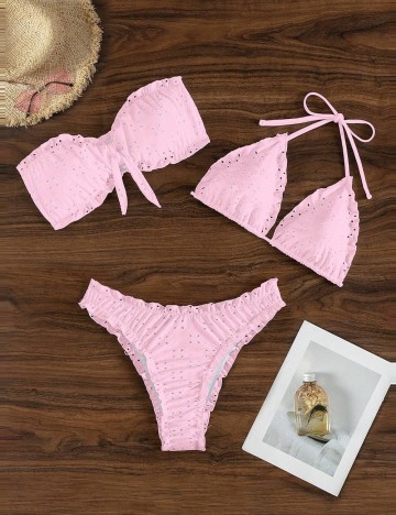 Set costum de baie Shein, roz