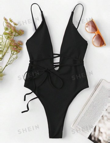 Costum de baie întreg Shein, negru