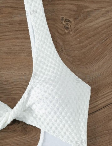 Set costum de baie și fustă Shein, alb