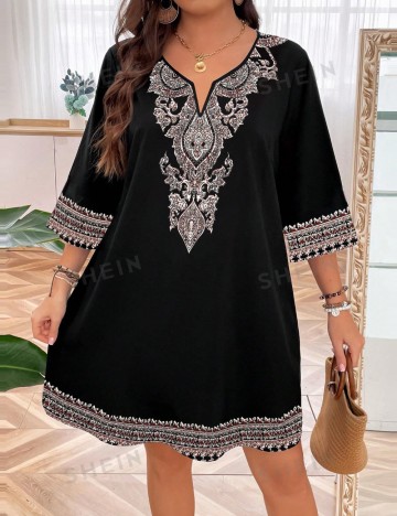 Rochie mini Shein Curve+, mix culori