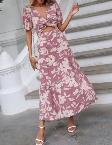 Rochie midi Shein, mix culori