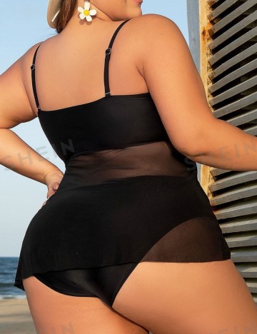 Costum de baie Shein Curve+, negru