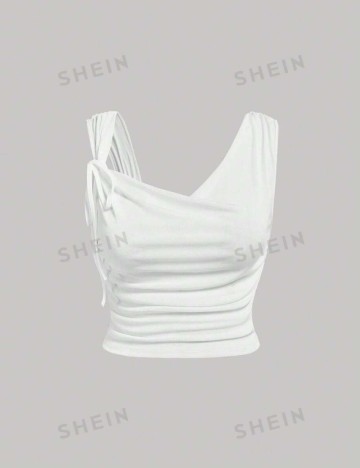 Top Shein Curve+, alb