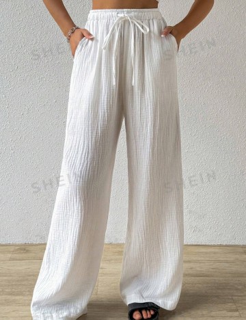 Pantaloni Shein, alb