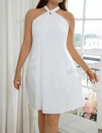 Rochie mini Shein Curve+, alb