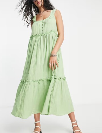 Rochie midi ASOS, verde