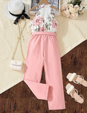 Salopetă lungă Shein, roz