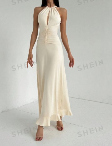 Rochie maxi Shein, crem