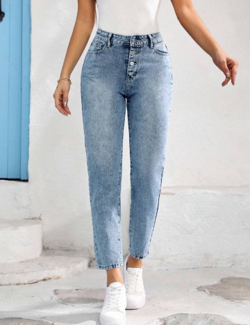 Jeans Shein, albastru