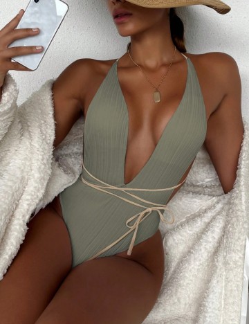 Costum de baie întreg Shein, verde