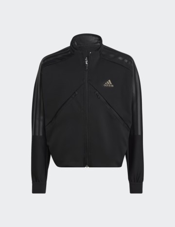 Bluză cu fermoar Adidas, negru