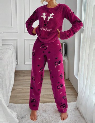 Compleu pijamale Shein, roz