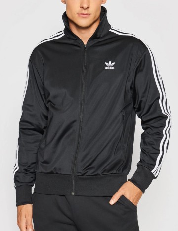 Bluză cu fermoar Adidas, negru