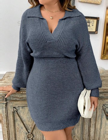 Rochie mini Shein Curve+, albastru