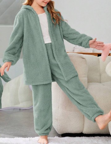 Compleu pijamale Shein, verde