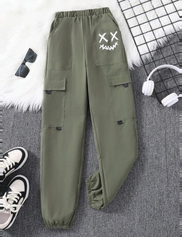 Pantaloni Shein, verde