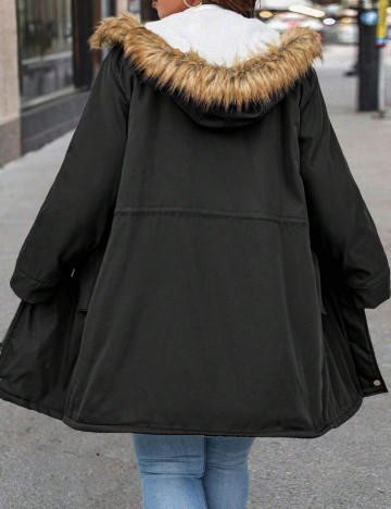 Geacă Shein Curve+, negru