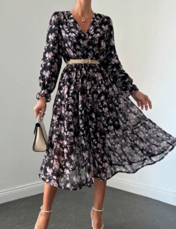 Rochie midi Shein, mix culori